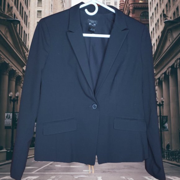 Ann Taylor Factory Jackets & Blazers - Ann Taylor Factory Black Single Button Suit Jacket